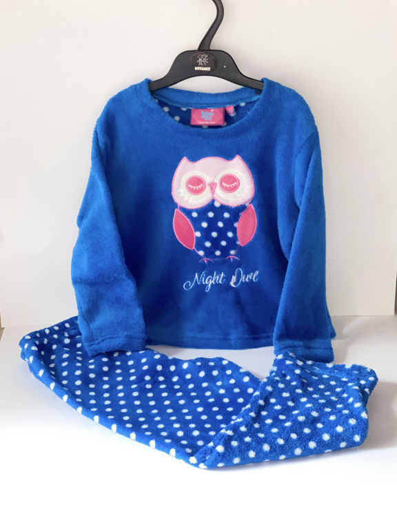 Picture of KN000135 GIRLS NIGHT OWL FLEECY COZY PYJAMA